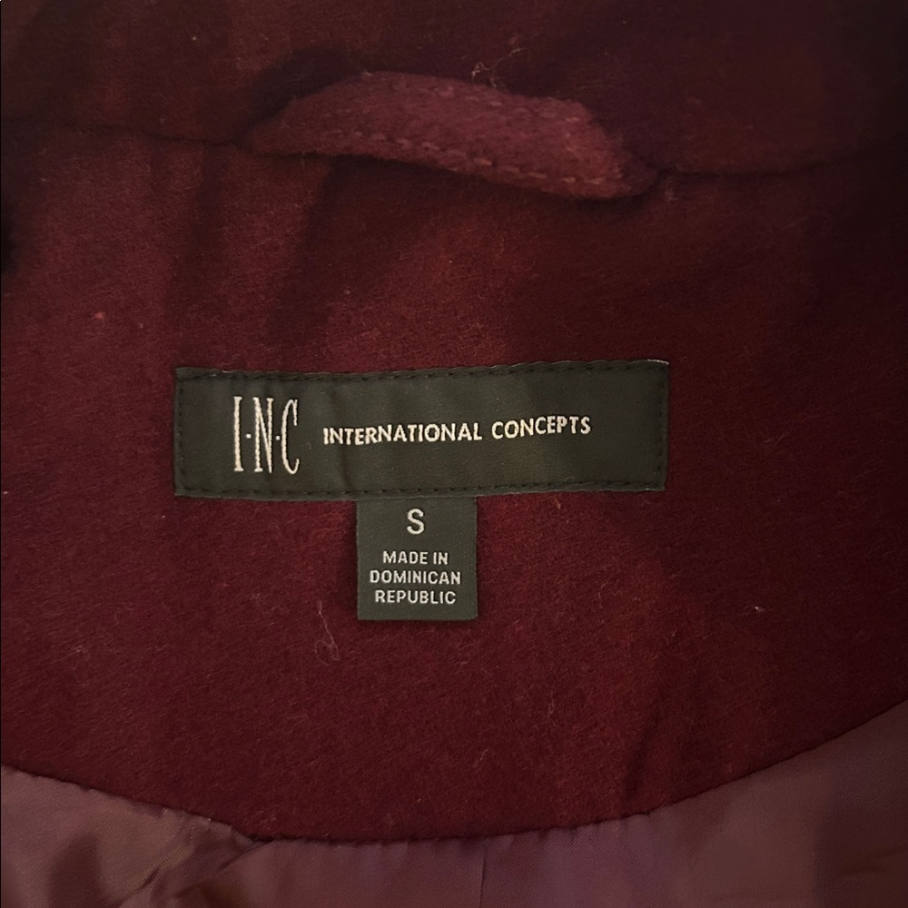 INC International Concepts
I.N.C. Skirted Peacoat Burgundy - Picture 5 of 9